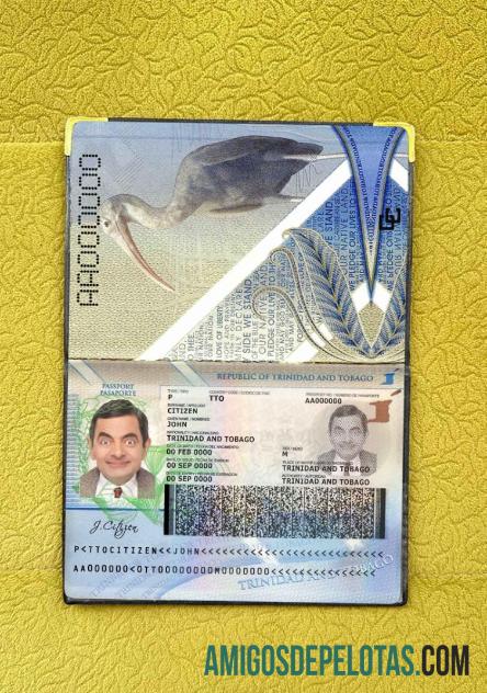 Foto do passaporte de Trinidad e Tobago baixar para verificação